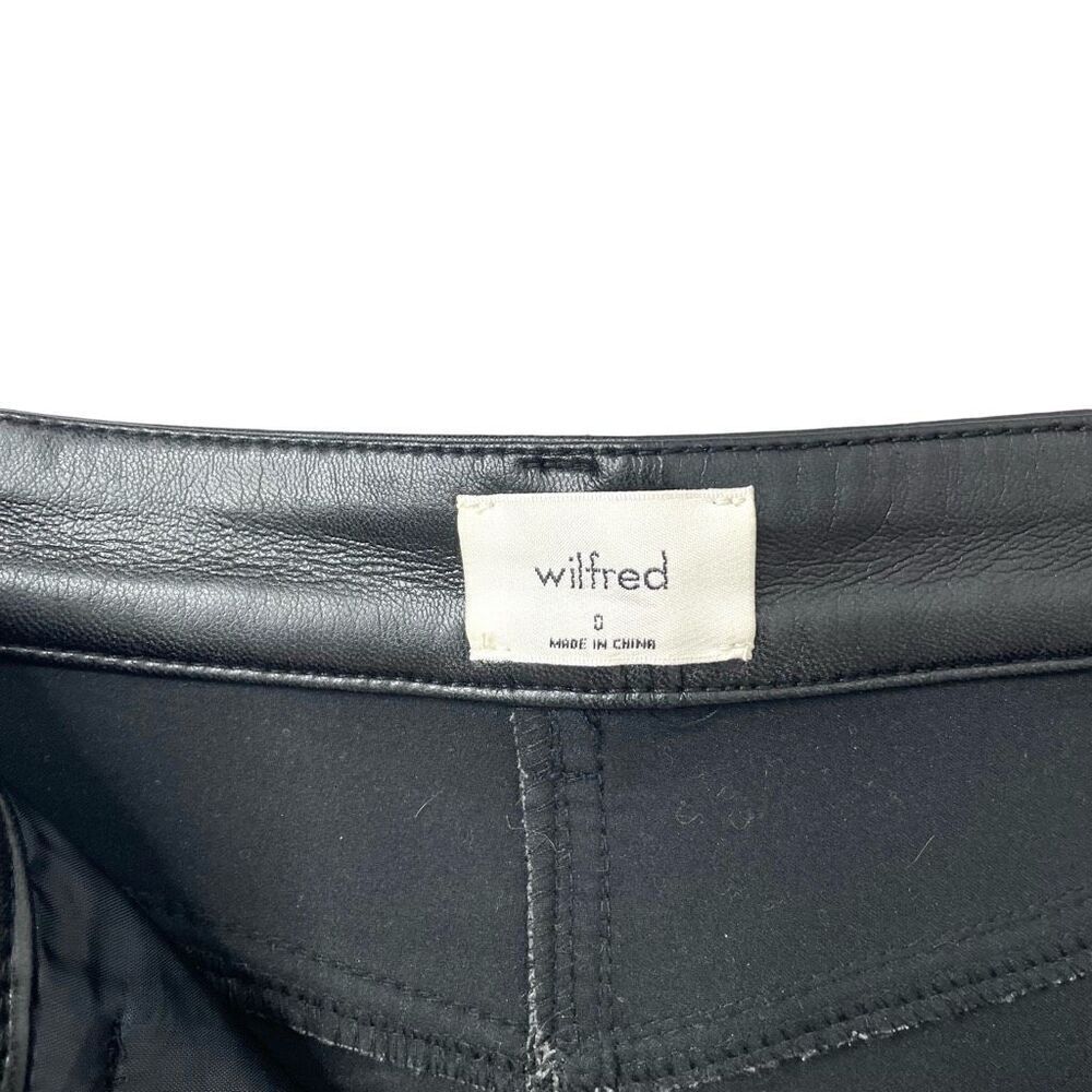 Aritzia Wilfred The Melina vegan leather‎ Pants Size 0 black - Picture 6 of 11